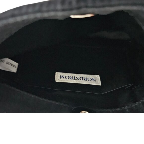 Nordstom Floral Embroidery & Beaded Mini Evening Purse Bag | Like New | Black - Picture 7 of 8